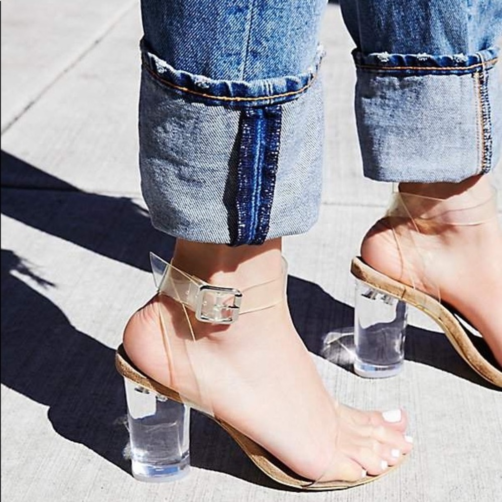 Jeffrey Campbell glass slipper heel